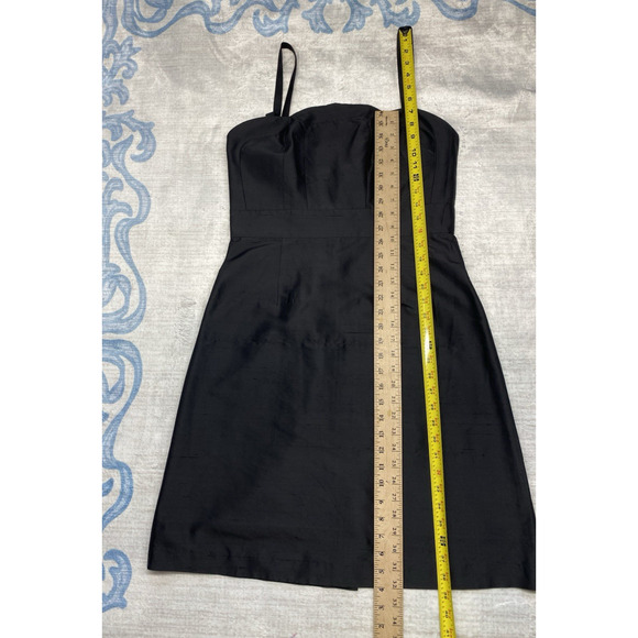 CK Bradley Dress Womens Size 10 NEW Black Mini Blue Silk Lined Scalloped Neck - Picture 8 of 10